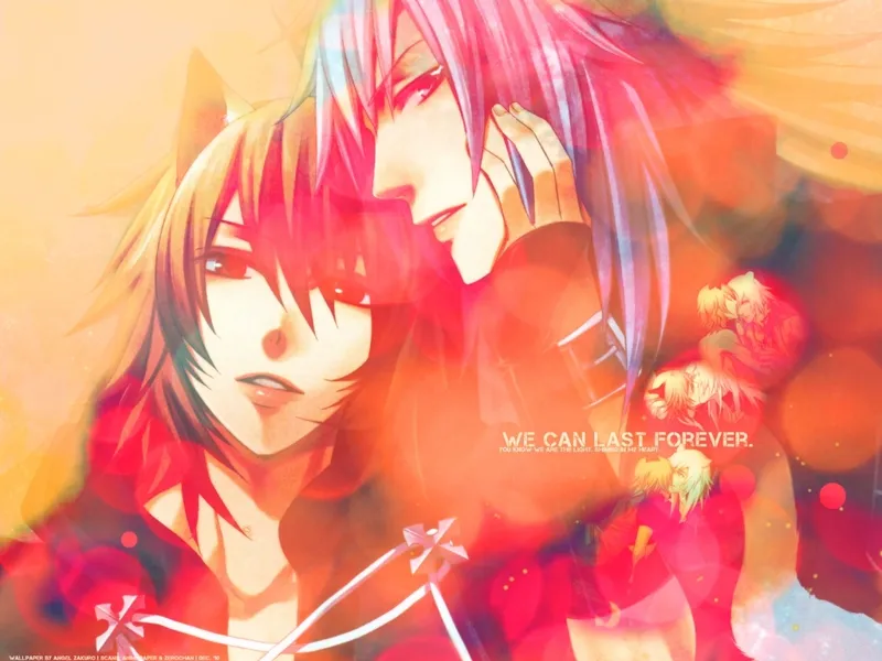 Anime couple with red hair