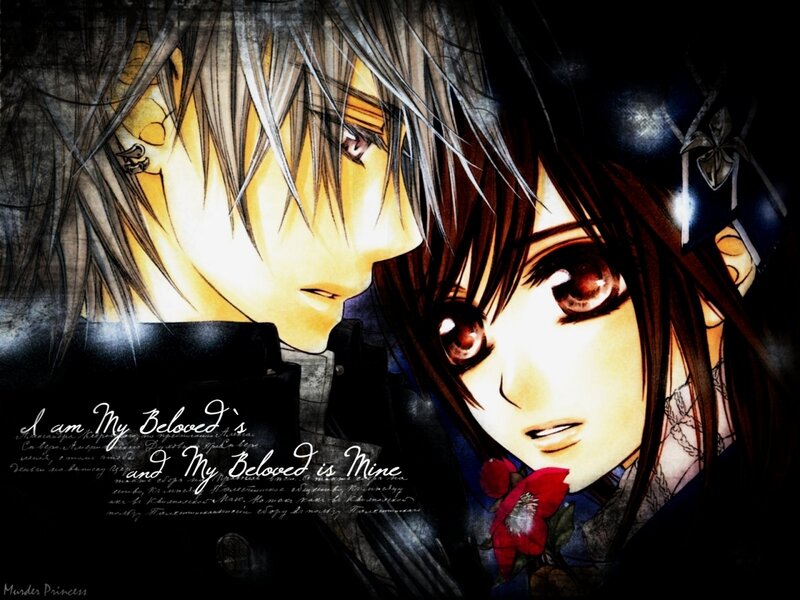 anime couple with red rose
