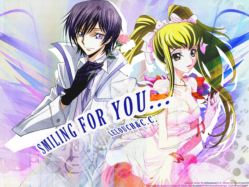 Anime Couple with Rose — Purple