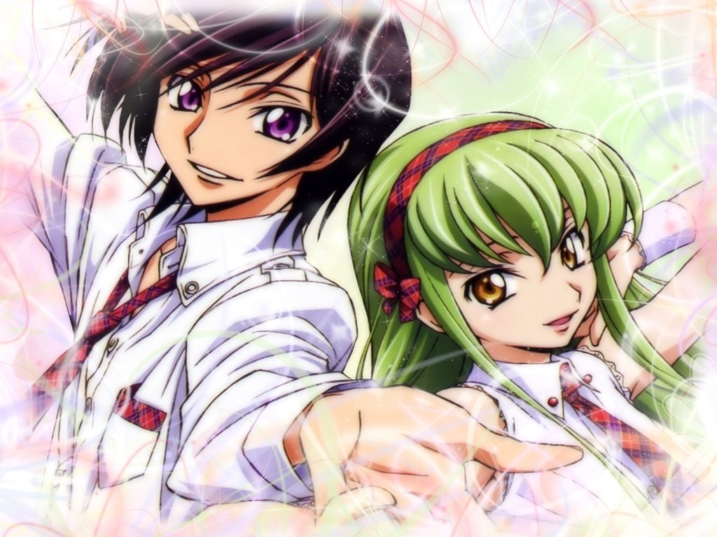 anime couple with sparkles