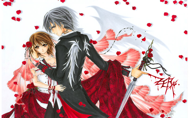 Anime Couple with Sword — Red