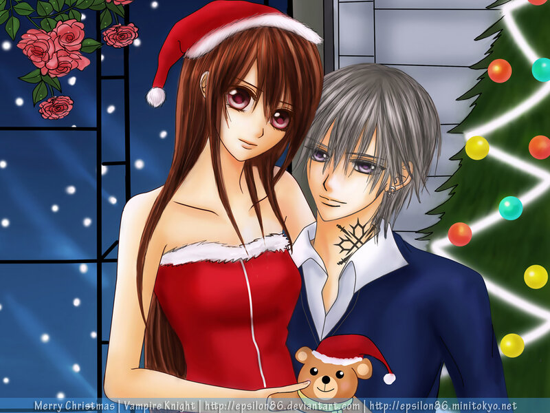 Anime Couple with Teddy Bear