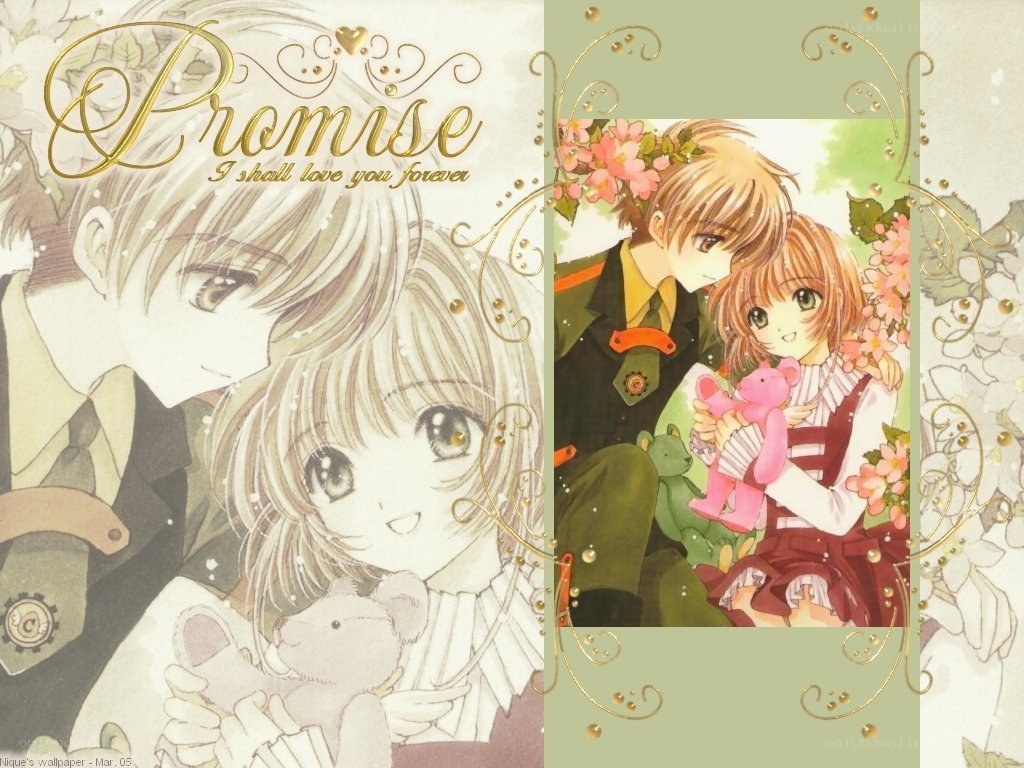 Anime couple with teddy bears