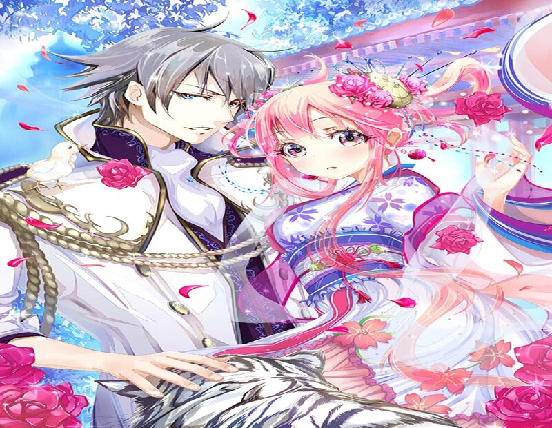 Anime Couple with Tiger