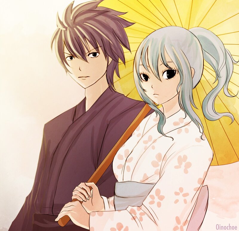 Anime Couple with Umbrella