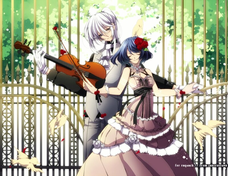 Anime Couple with Violin