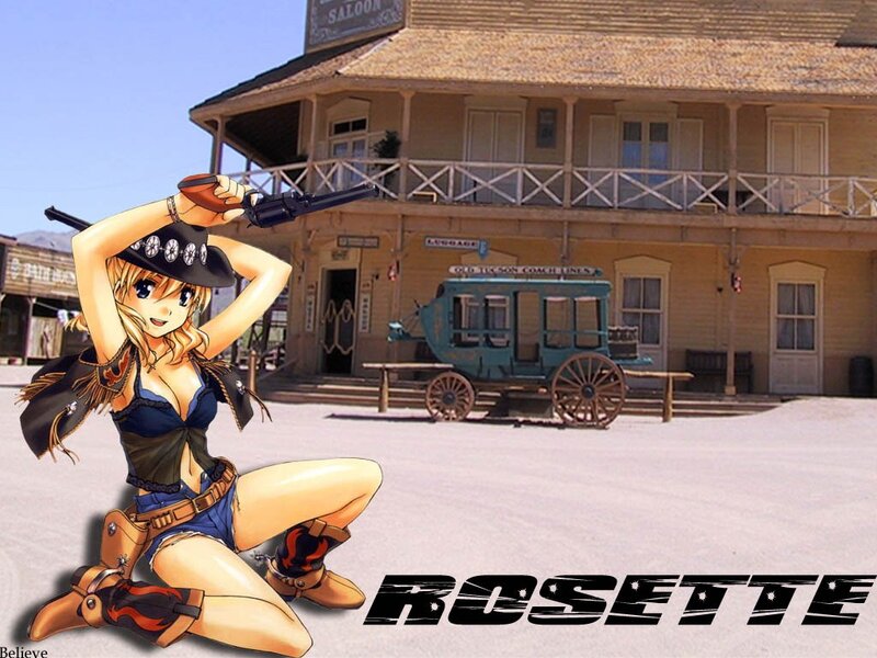 anime cowgirl with revolver