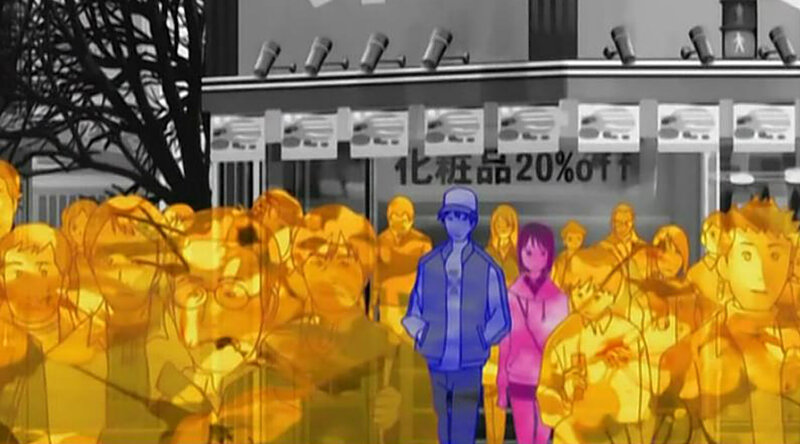 anime crowd scene