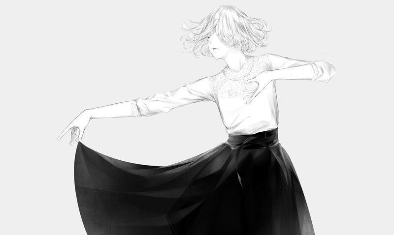 Anime Dancer in Motion — Black
