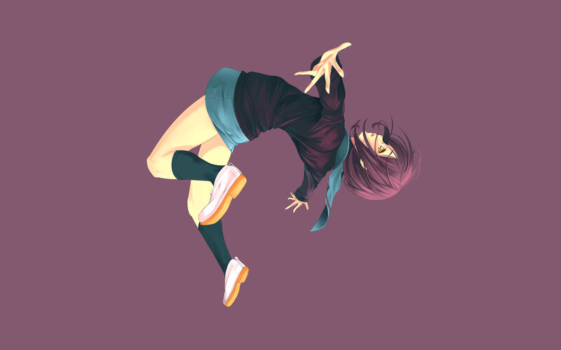 anime dancer in motion