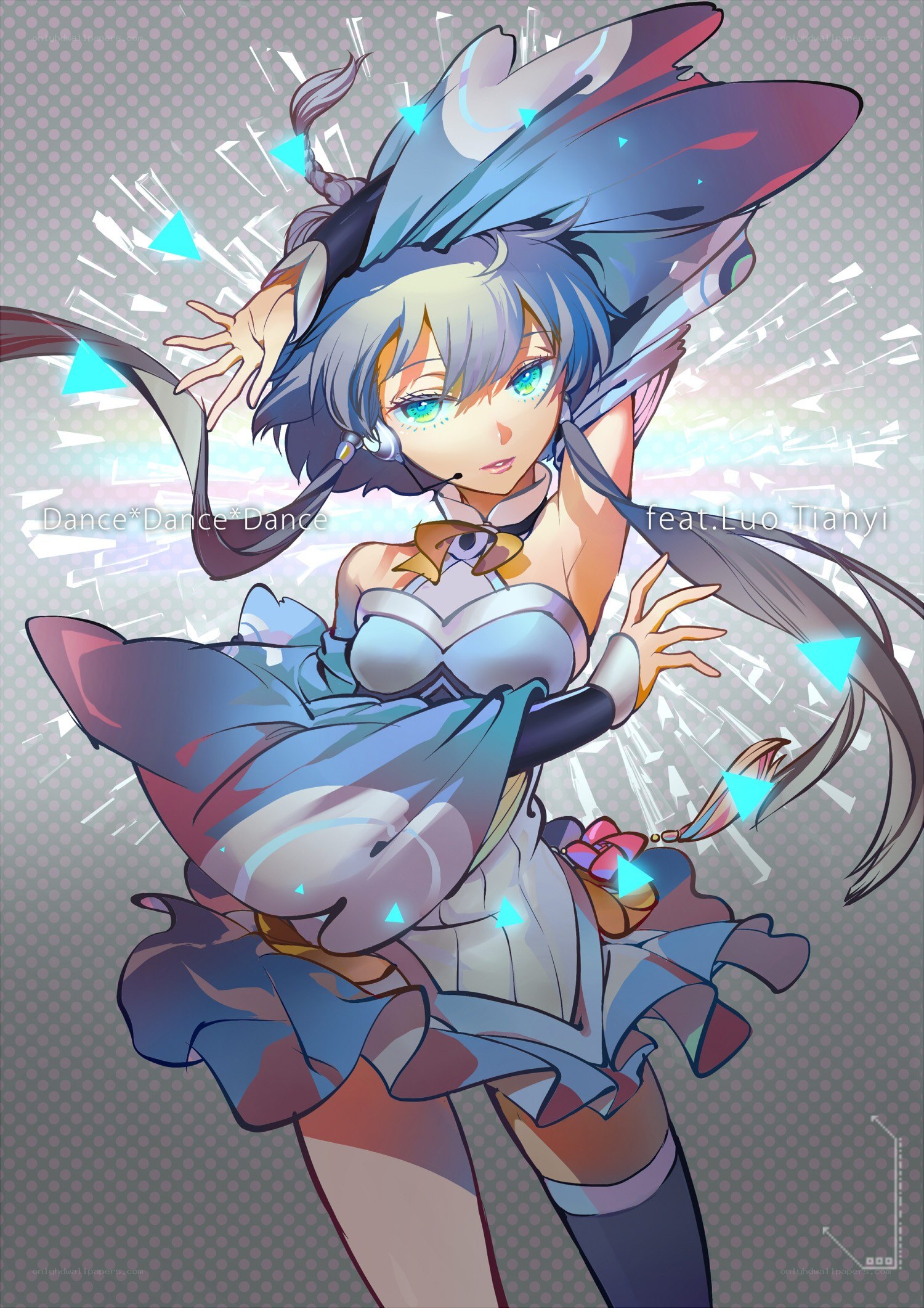 anime dancer with headphones