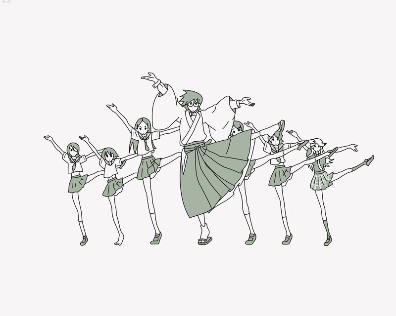 anime dancers in motion