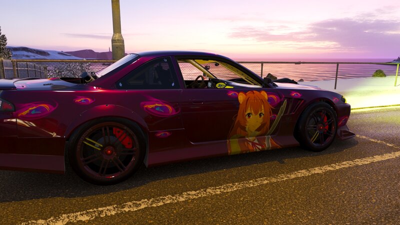 Anime-decorated Car — Purple