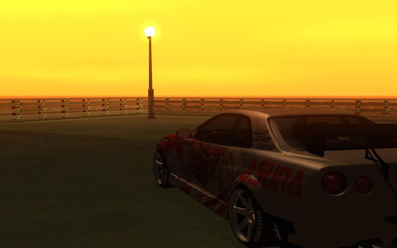 Anime-decorated Car — Yellow