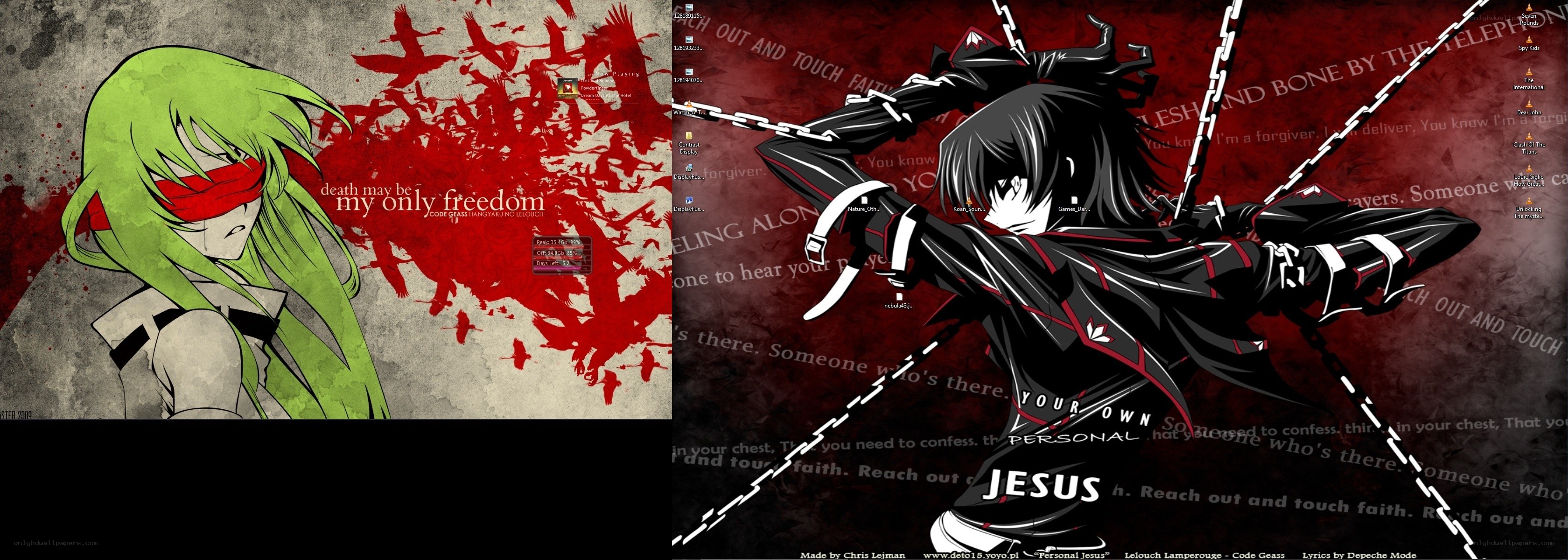 Anime desktop wallpapers with lyrics