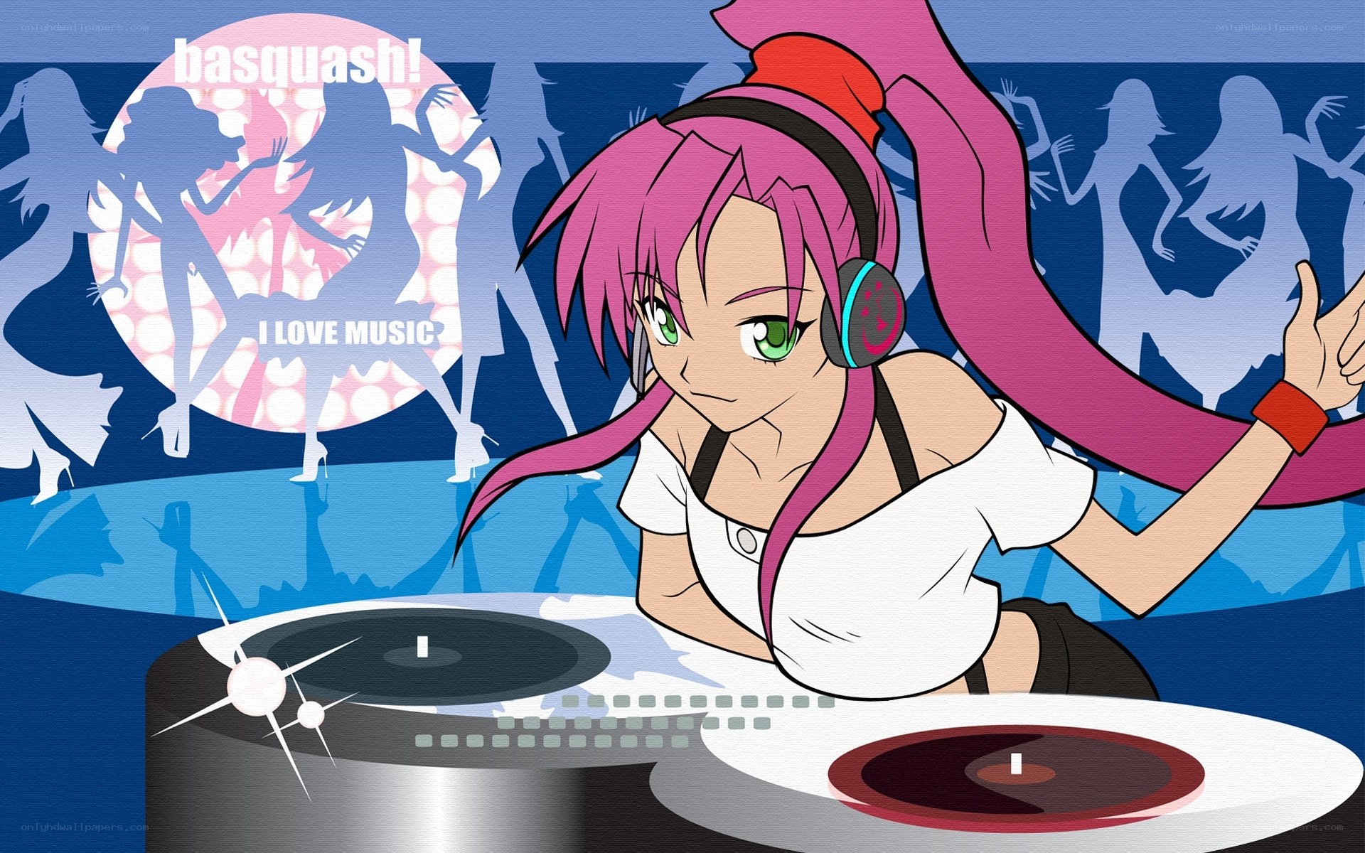 anime DJ at turntables