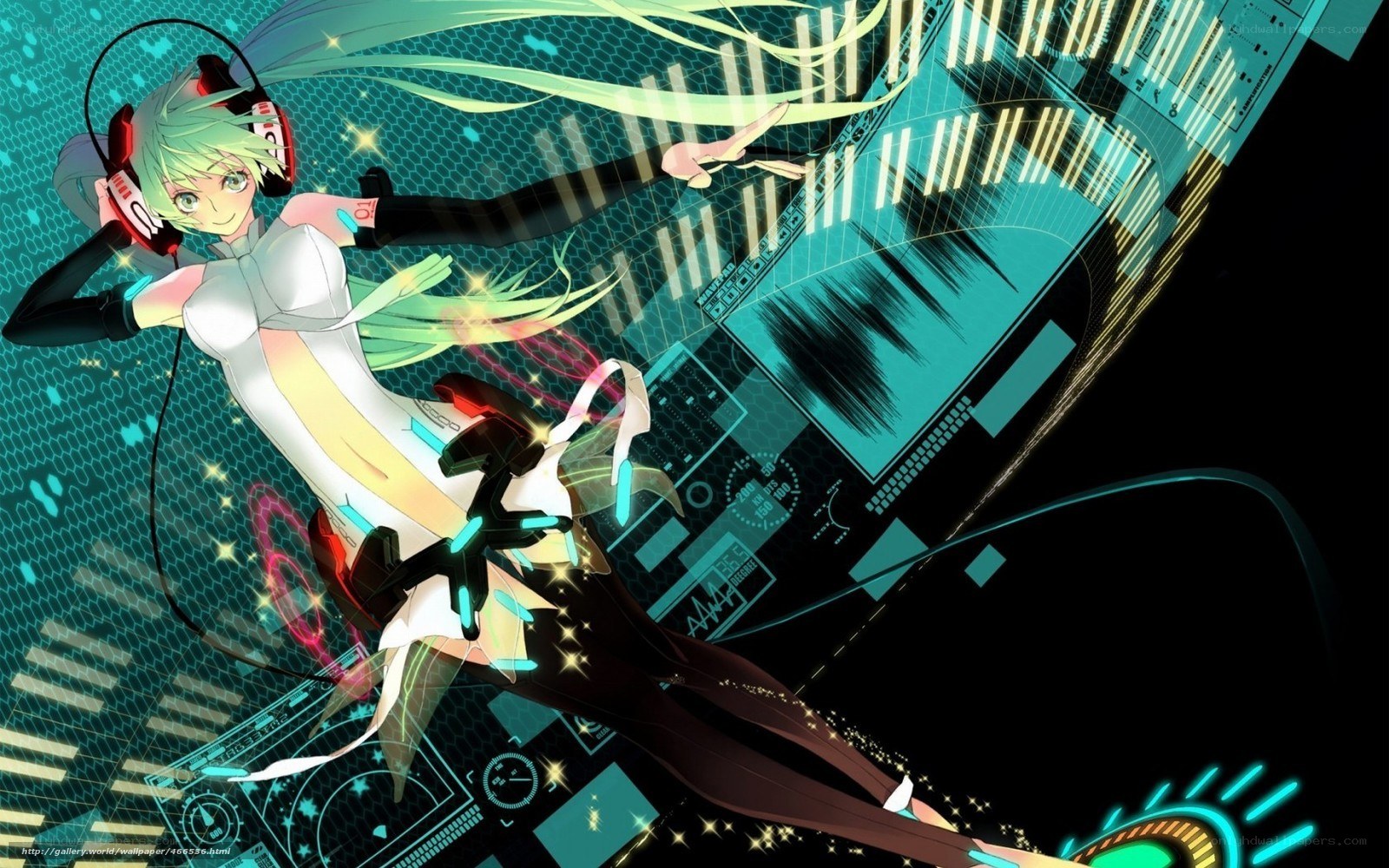 anime DJ in futuristic setting