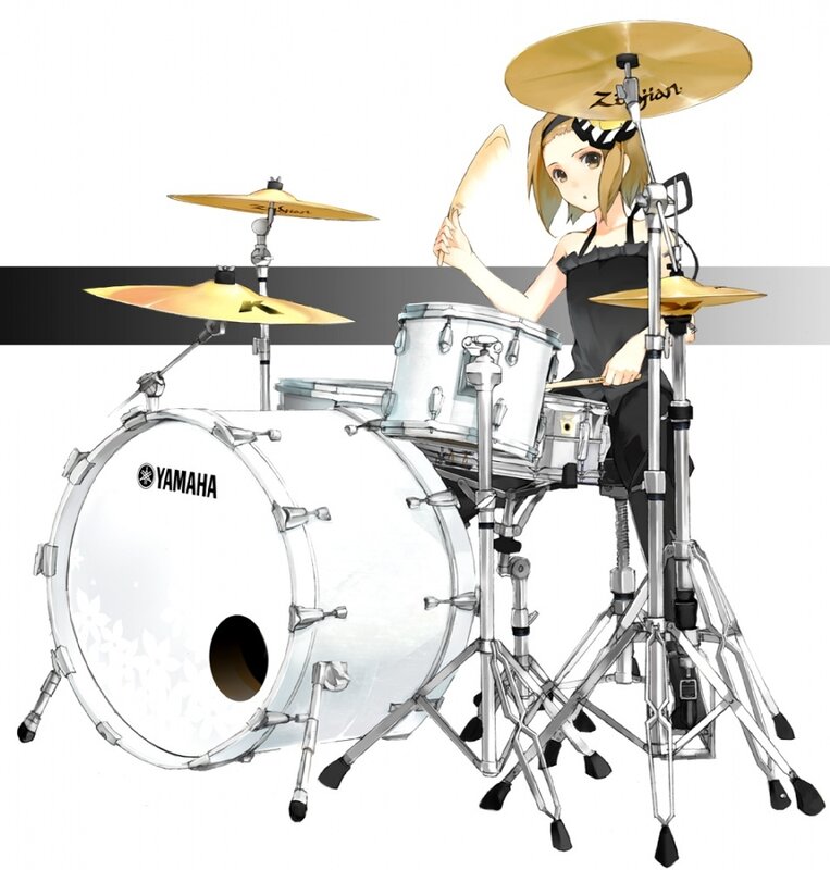 anime drummer with Yamaha kit