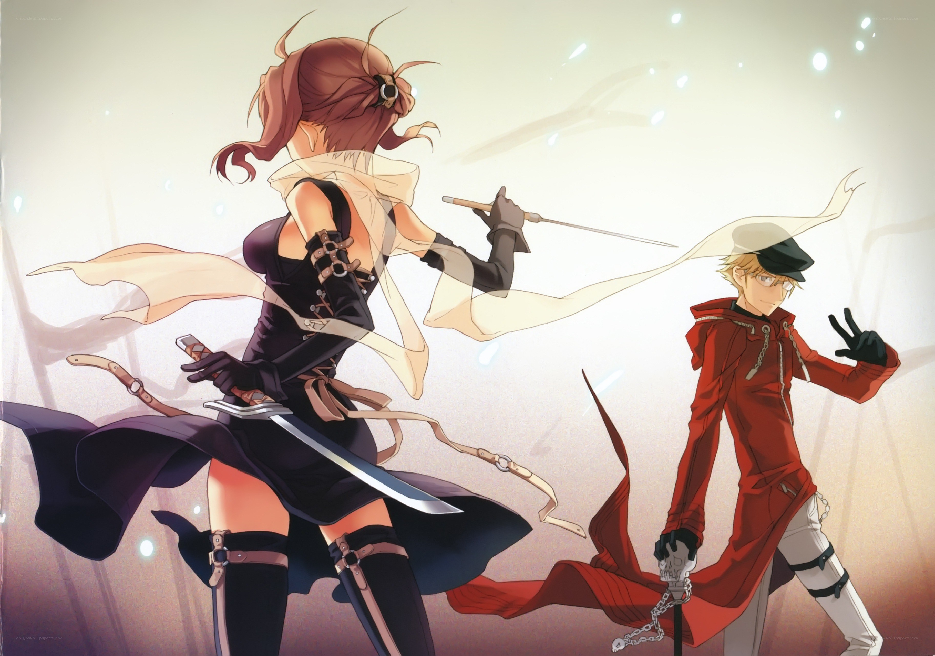 Anime duel with swords