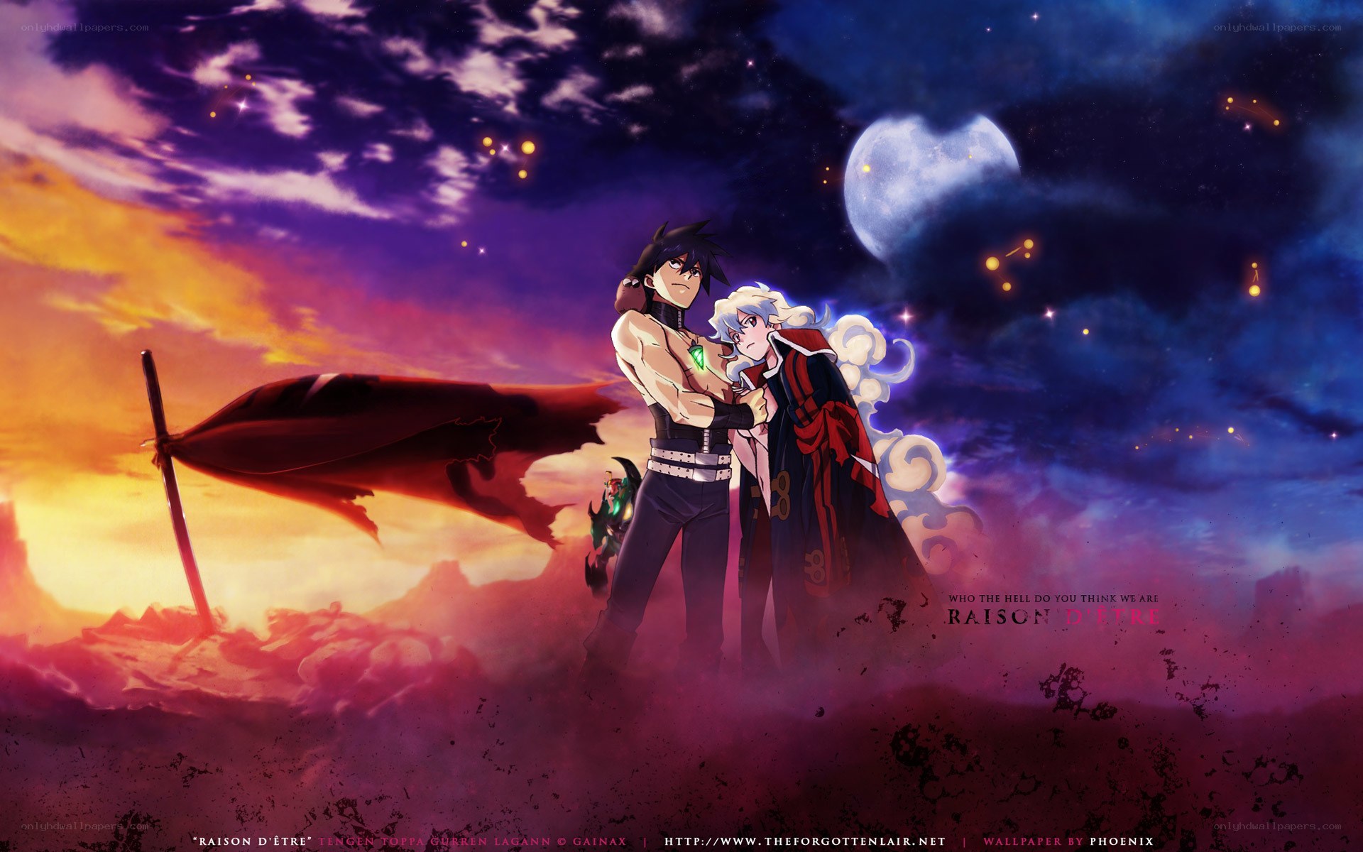 Anime duo in dramatic sky