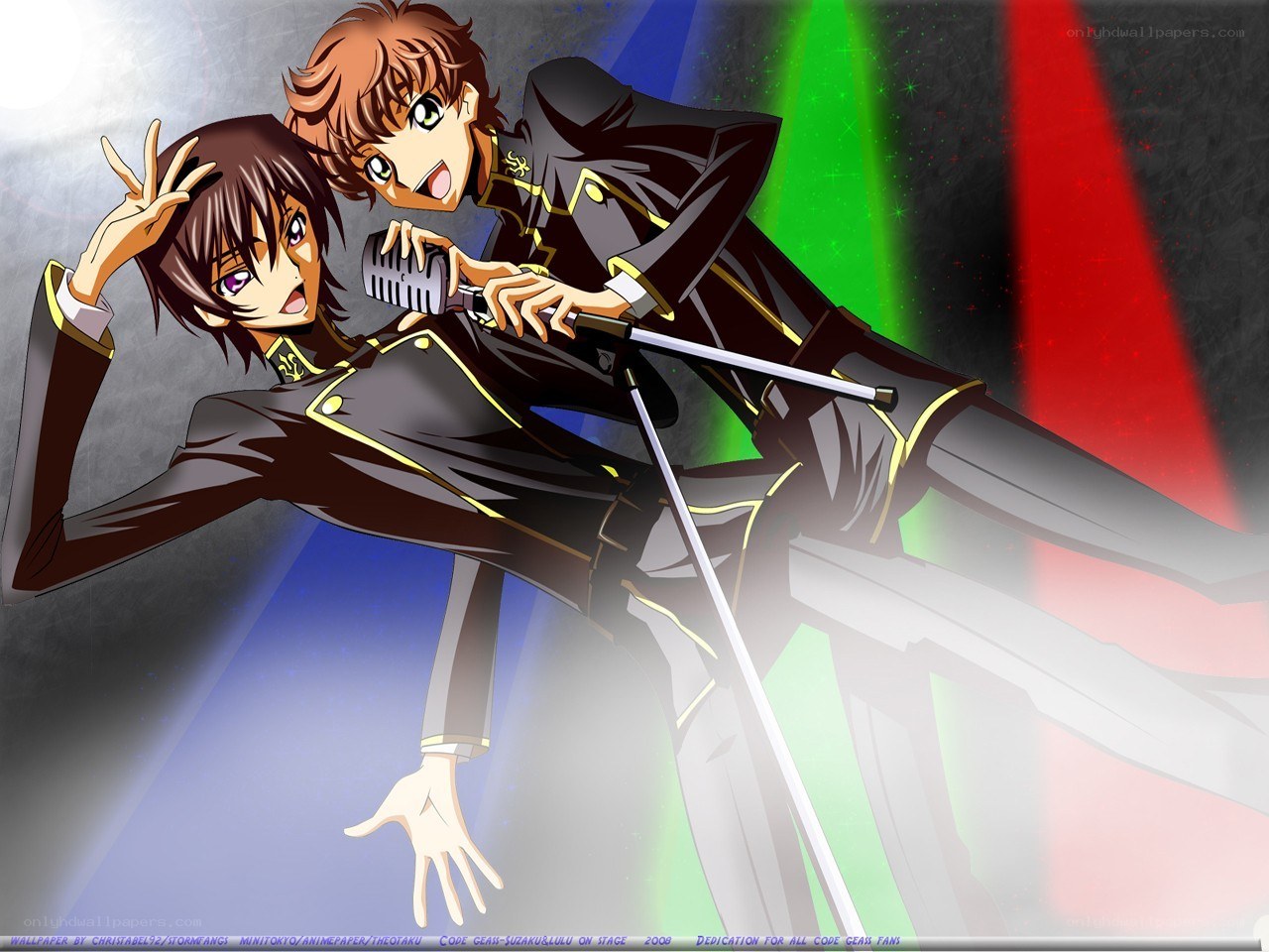 anime duo on stage