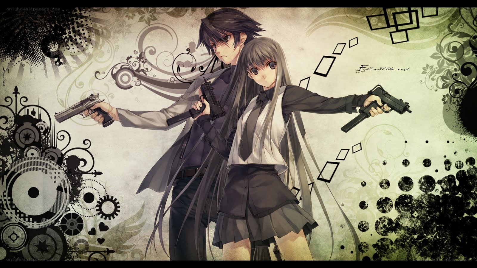 anime duo with guns