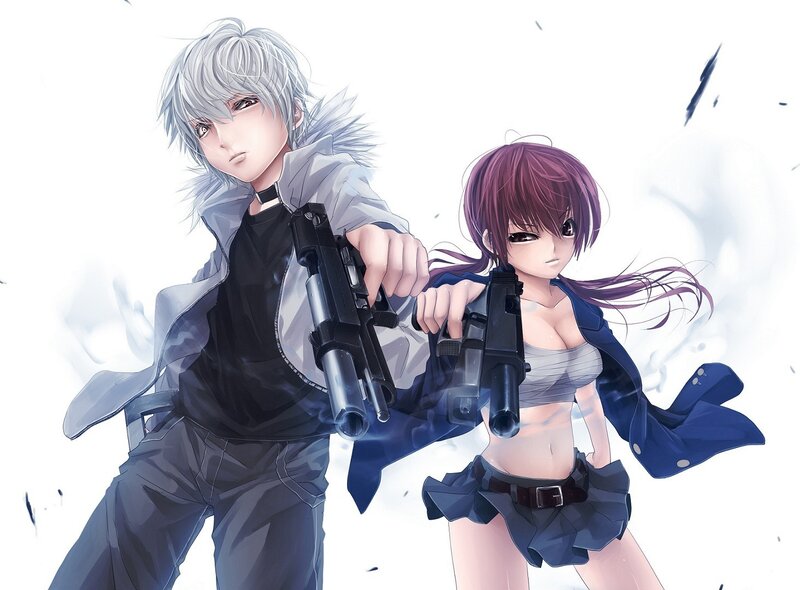 anime duo with guns