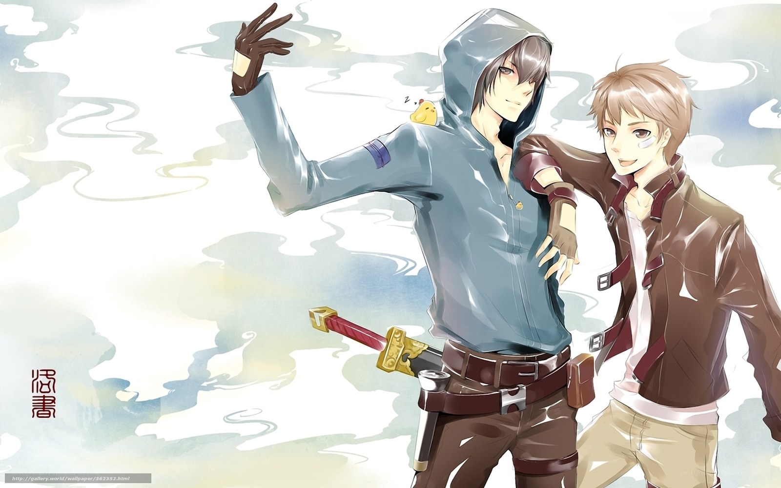 Anime duo with sword