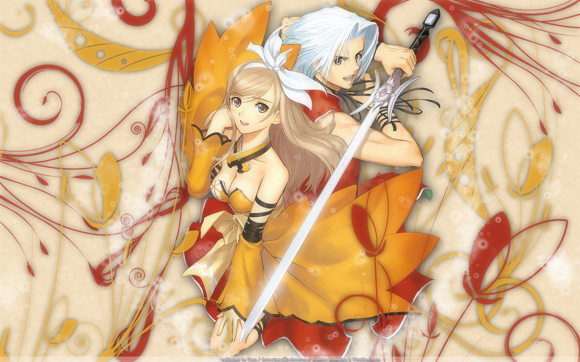 Anime duo with swords