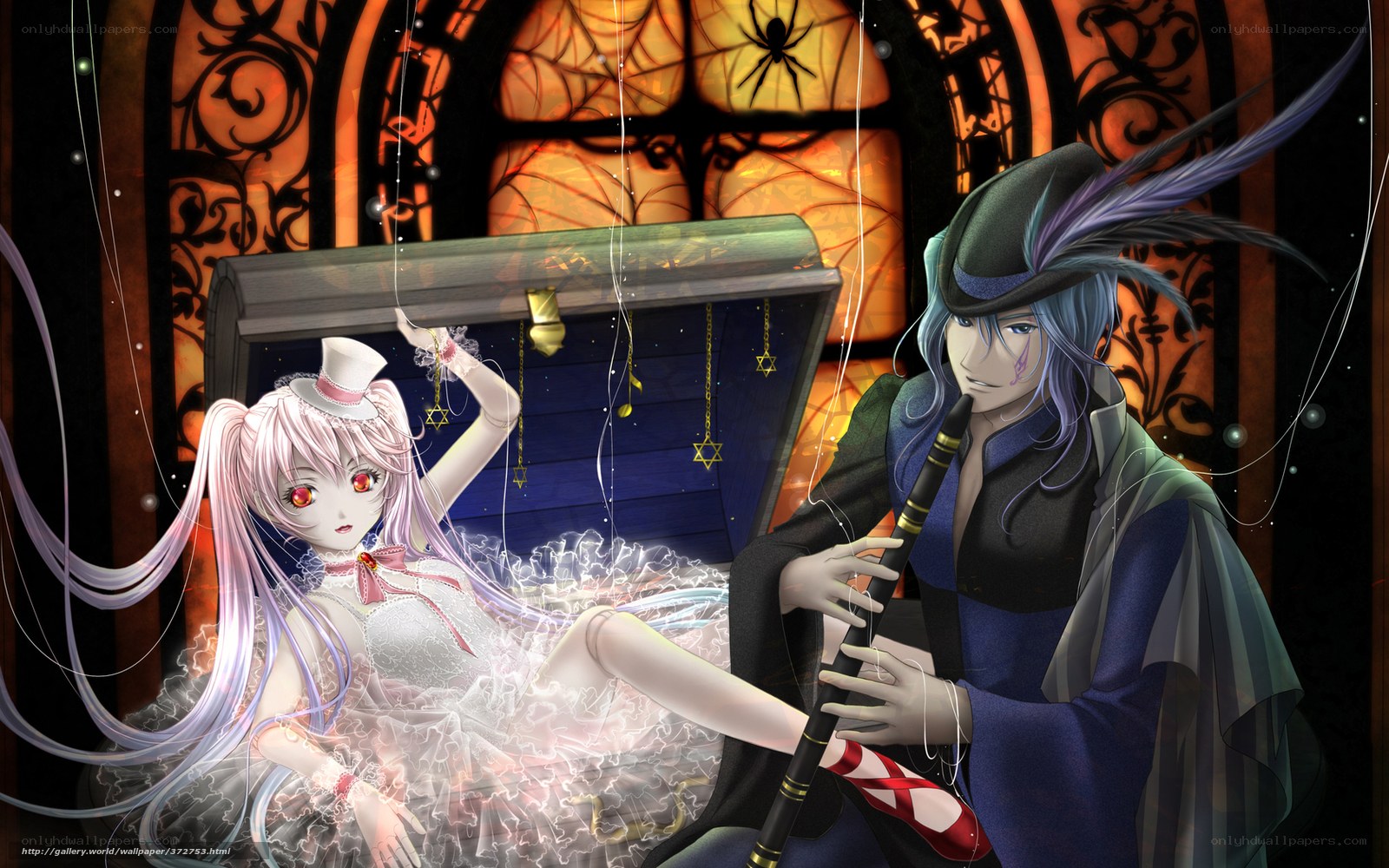 Anime duo with treasure chest
