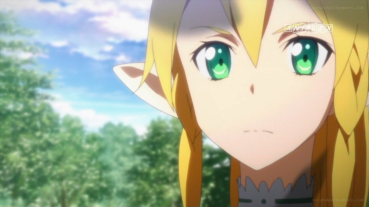anime elf character close-up