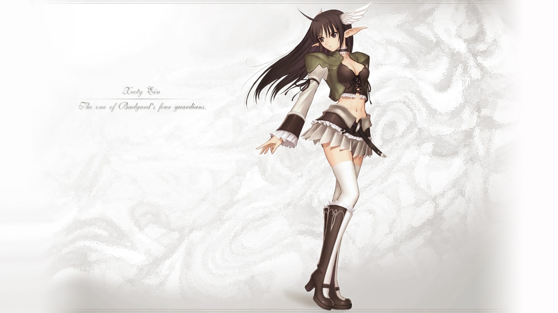 Anime elf guardian character