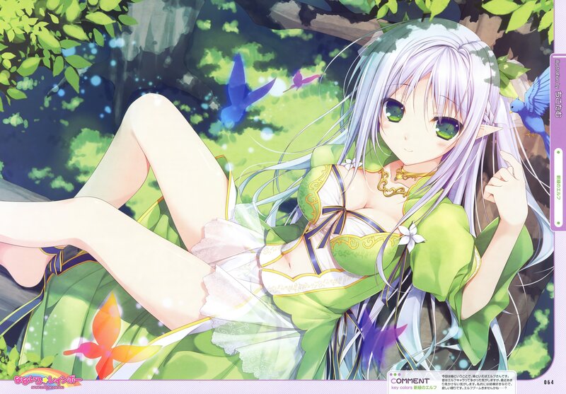 Anime elf in a forest