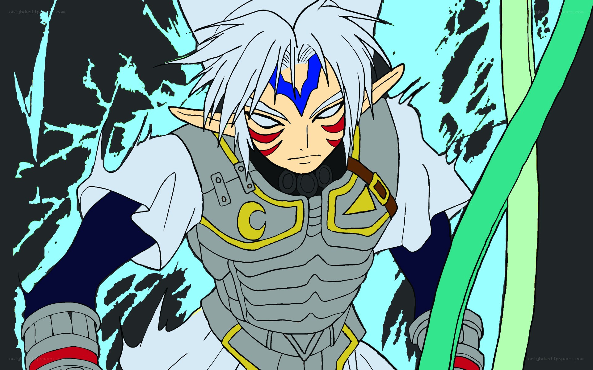 anime elf warrior character