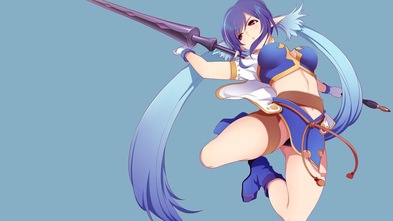 anime elf warrior with sword
