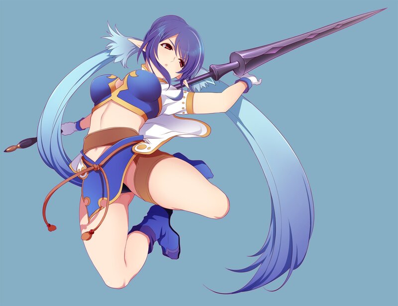 anime elf warrior with sword