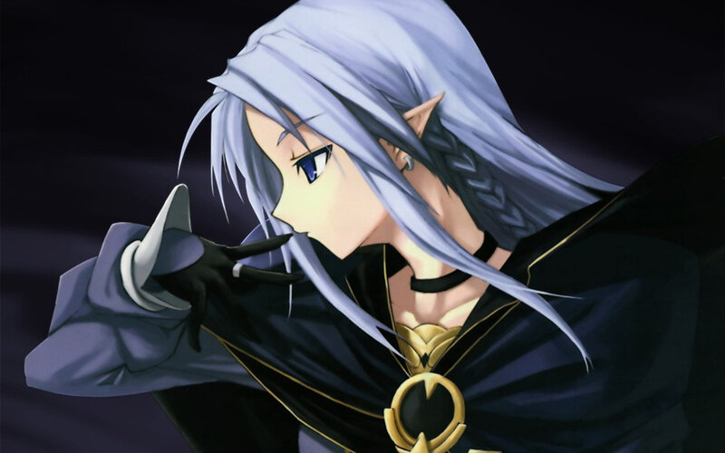 Anime Elf with Silver Hair