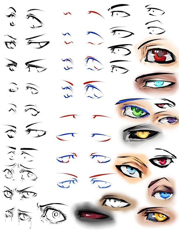 Anime eye drawing reference
