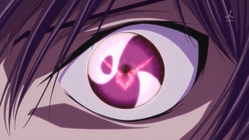anime eye with purple iris