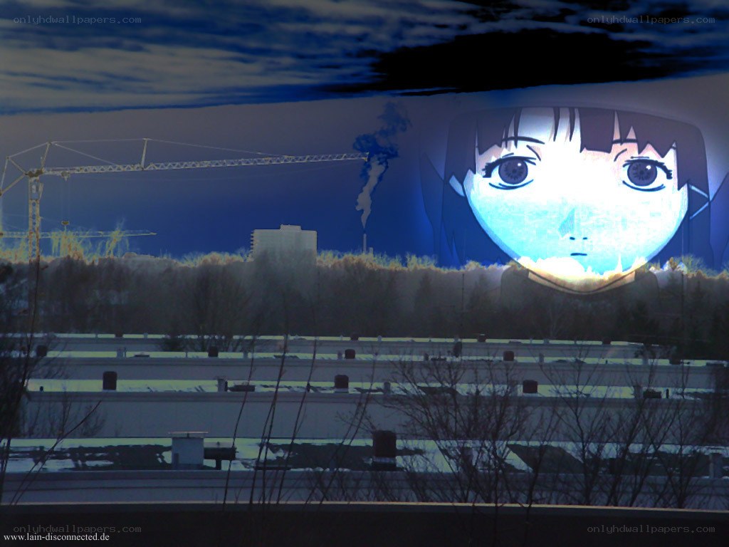 Anime face on city billboard