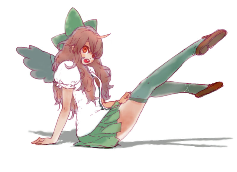 anime fairy character stretching