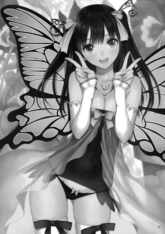 anime fairy girl with butterfly wings