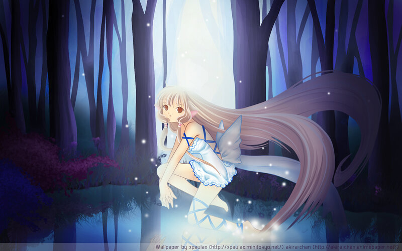 Anime fairy in a forest