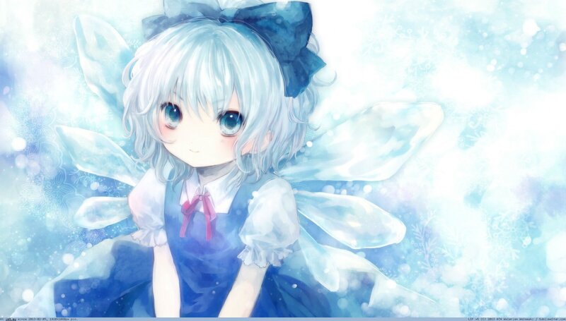 anime fairy with blue hair
