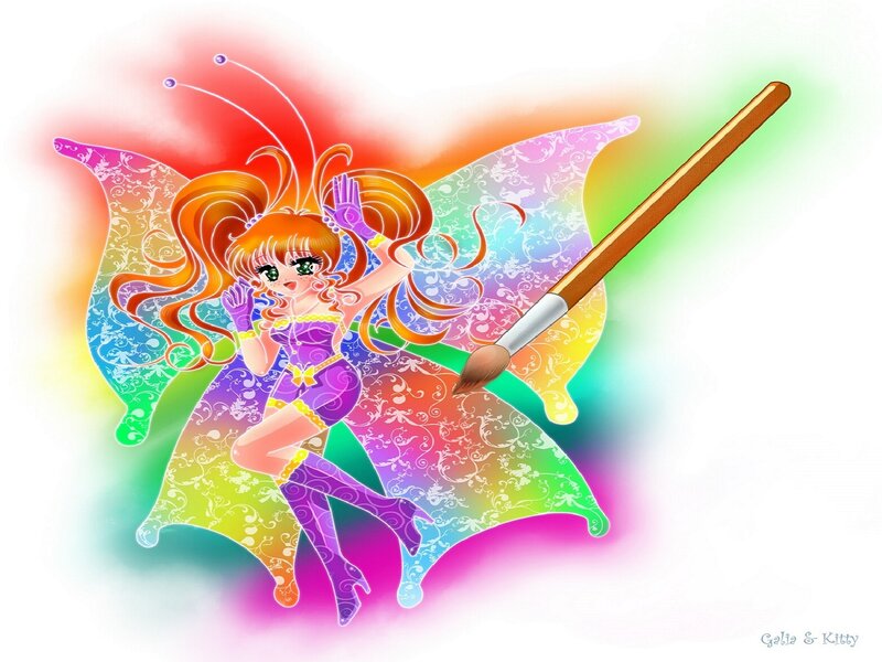 Anime Fairy with Brush