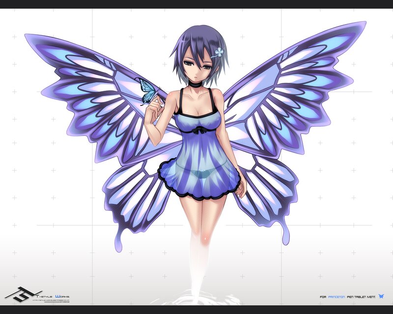 anime fairy with butterfly wings