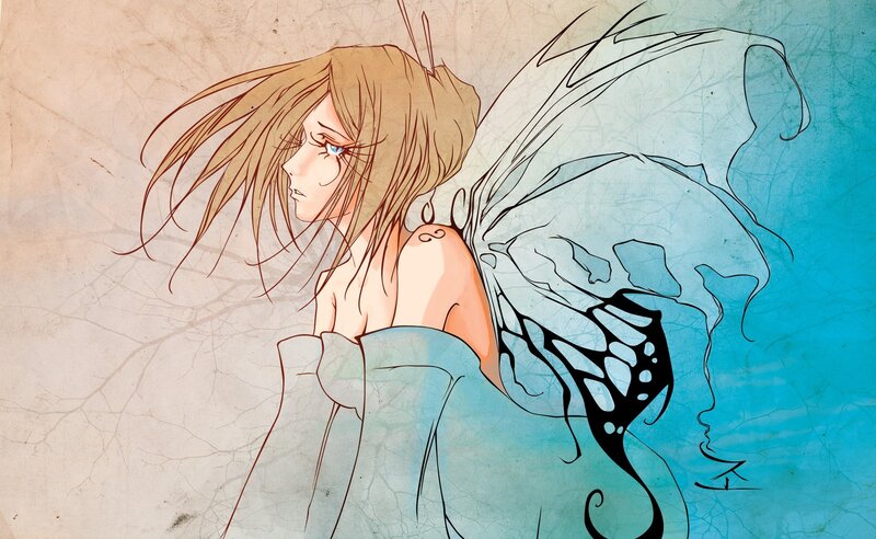anime fairy with butterfly wings