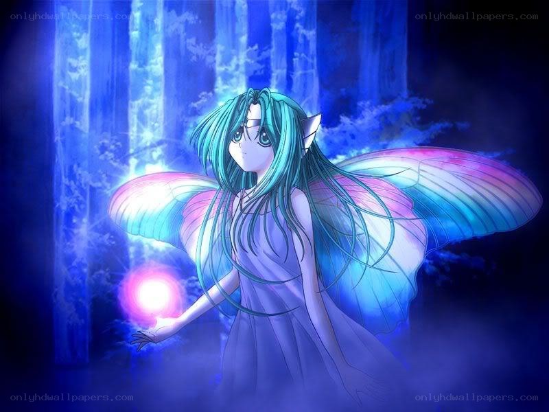 anime fairy with glowing orb