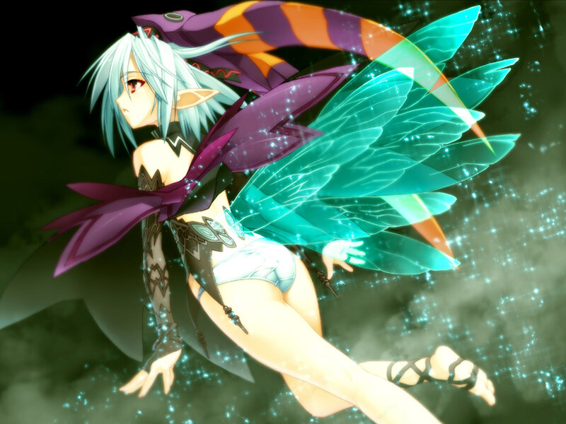 anime fairy with glowing wings