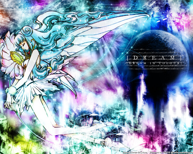 Anime Fairy with Wings — Blue